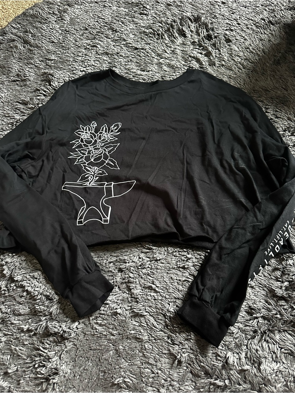 DNDL Black Cropped Long Sleeve